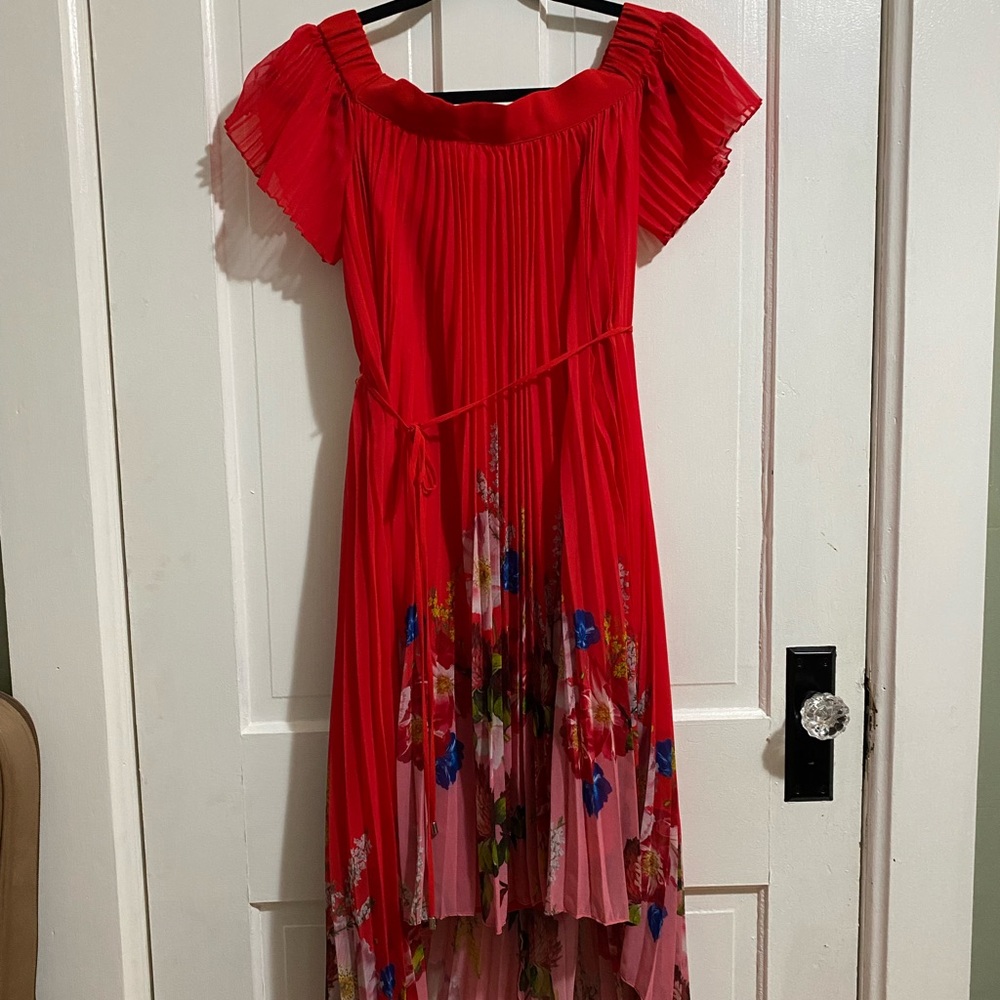 Ted Baker Red Berry Sundae Baroot Dress NWT